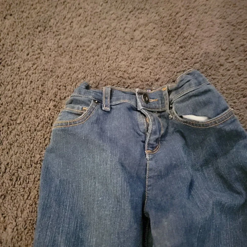 The Children's Place Girls Blue Pockets Mid Rise Denim Bootcut Jeans Size 8